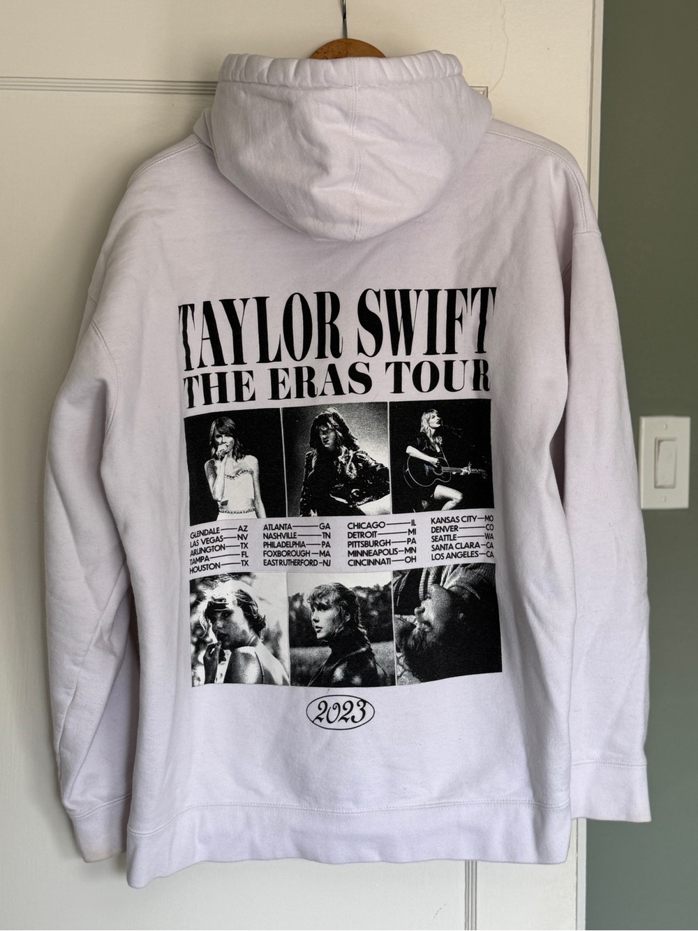 Taylor Swift Eras Tour 2023 White Collage Hoodie - Picture 2 of 10